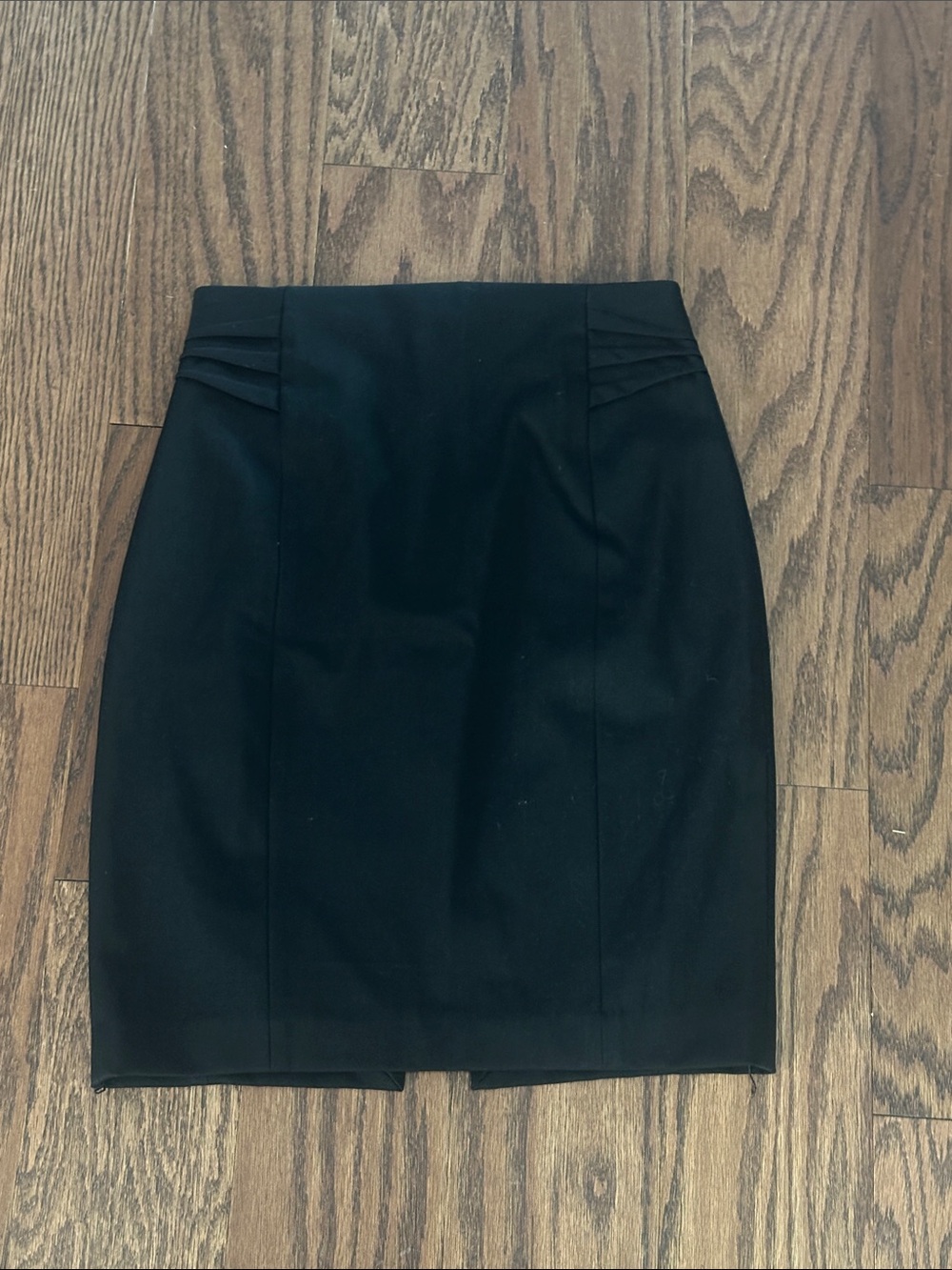 Express Black Pleated Waist Pencil Skirt